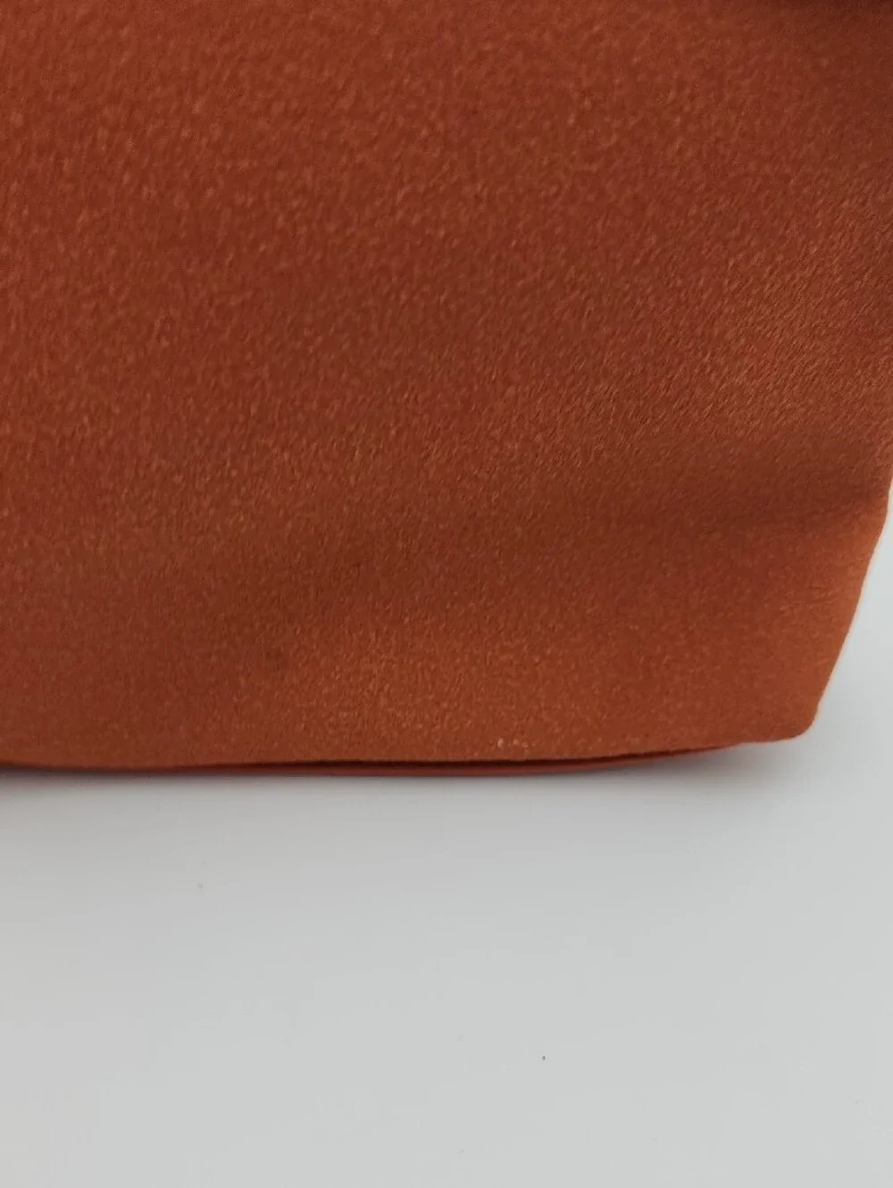 Estee Lauder Sleek Burnt Orange Zip Pouch with Gold Grommets